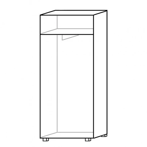 Moderni aukšta spinta 203 cm su giliomis lentynomis