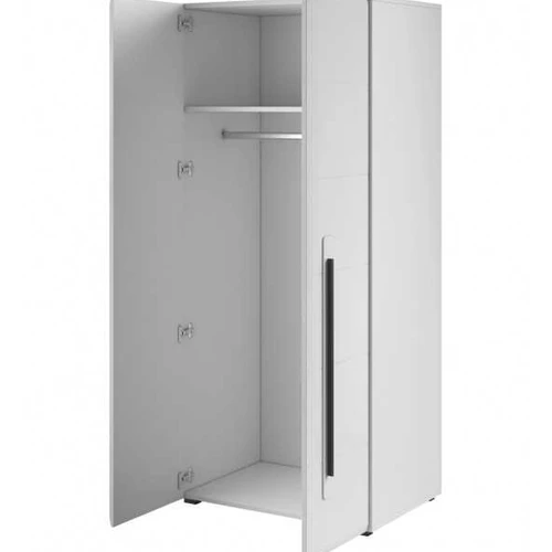 Didelė spinta 90x204 cm, balta blizgi