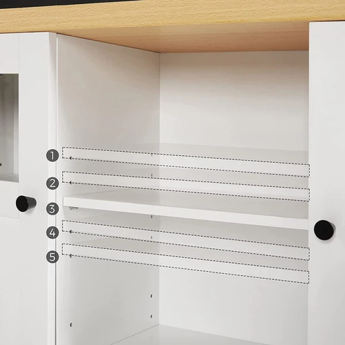 Moderni spintelė 100x30x76,5 cm su stiklo lentynomis