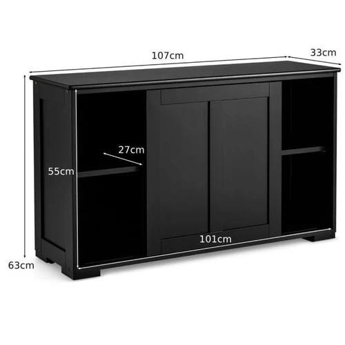 Spintelė 107x33x60cm., juodos spalvos