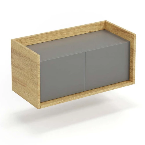 Praktiška spinta su patogiu push-click atidarymu, hikora ąžuolo ir rožinės spalvos