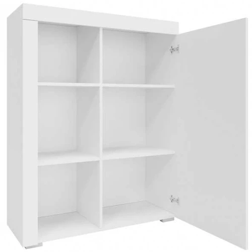 Moderni spinta 90x114 cm su blizgiu juodu apdailu