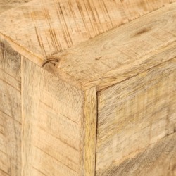 Spintelė su ratukais ir stalčiumi, mango mediena, 40x40x45cm - Žurnaliniai (kavos) staliukai