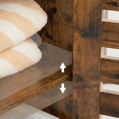 Vintažinė ruda medžio drožlių plokštės spintelė 40x30x167 cm