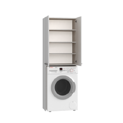 4 lentynos, ABS kraštai, pilkos rankenos