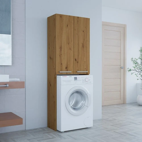 Erdvi spintelė su skyriumi skalbimo mašinai, ąžuolo Artisan spalva