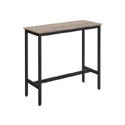 Stačiakampis baro stalas, juodos spalvos