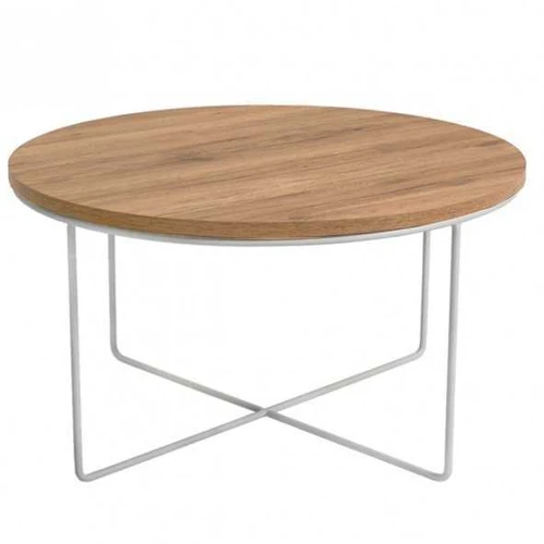 Stalas BARI ąžuolo aukso / baltos spalvos