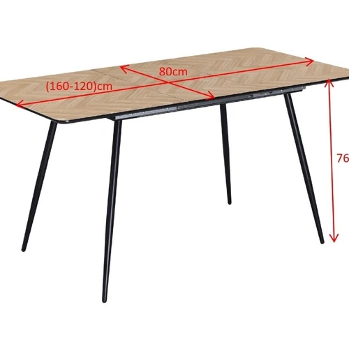 80 cm pločio stalas su 76 cm aukščio