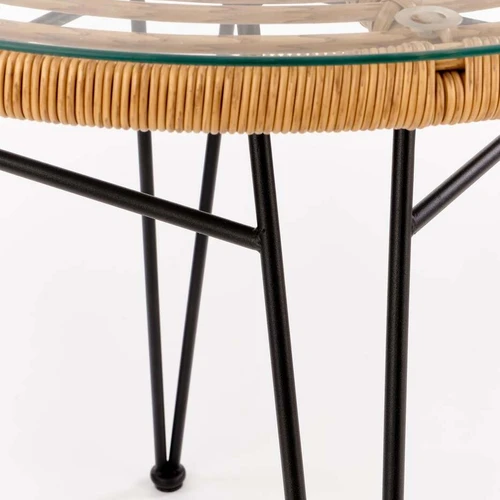 Stilingos sukamasis kėdės su rotangu ir milteliniu plienu