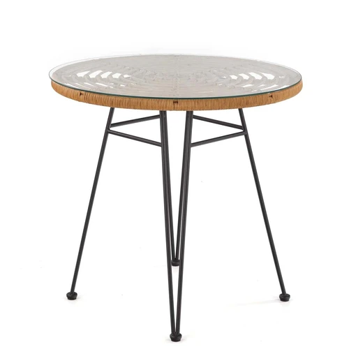 Elegantiškos sukamasis kėdės su stiklu ir natūralia spalva