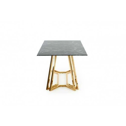 Stiklo ir chromuoto plieno stalas su stačiakampiu stalviršiu