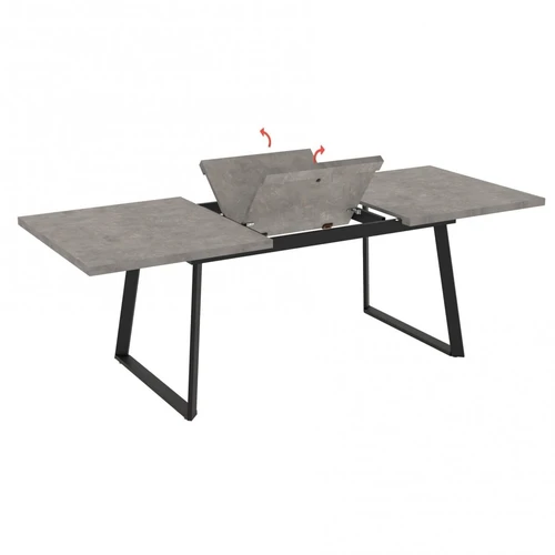 Lofto stiliaus stalas LAVINIA su nerūdijančiu plieno rėmu