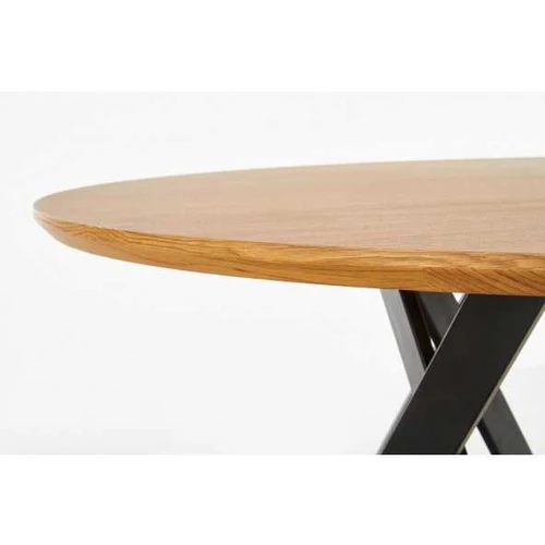 Ergonomiškas 75 cm aukščio stalas su apvaliu stalviršiu