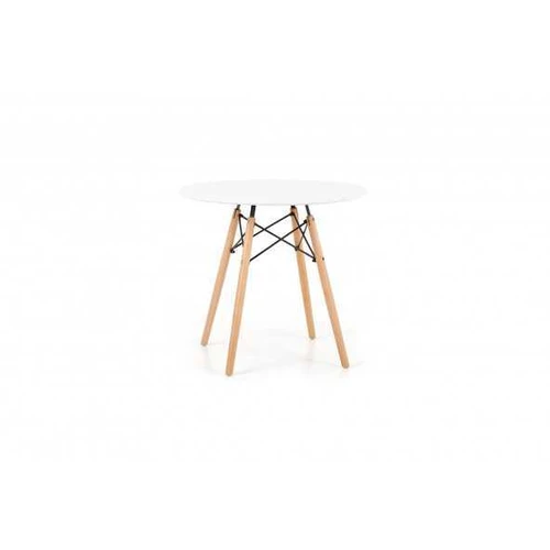 Stalas su lakuotu MDF stalviršiu ir plieninėmis kojomis, 72 cm aukščio