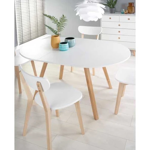 Baltas stalviršis su natūraliomis ąžuolo kojomis