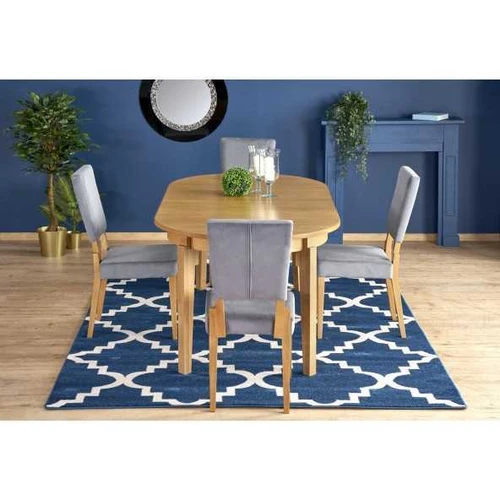 Stilingas medaus ąžuolo stalas su natūralia fanera