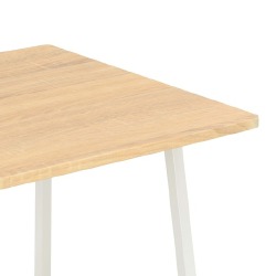 Stalas su lentyna, baltos ir ąžuolo spalvos, 102x50x117cm - Darbo stalai