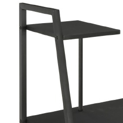 Stalas su lentyna, juodos spalvos, 102x50x117cm - Darbo stalai