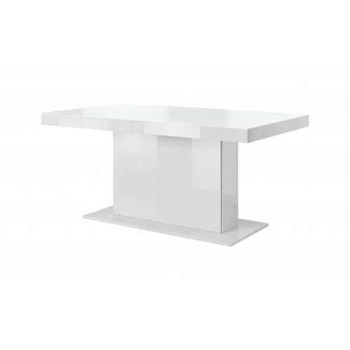 Stalas sulankstomas QUARTZ QU81 baltas blizgus / baltas stiklas