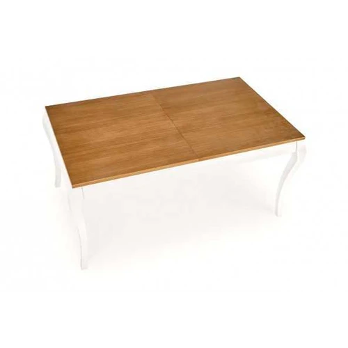 Stačiakampio formos stalas su tamsaus ąžuolo ir baltos spalvos deriniu