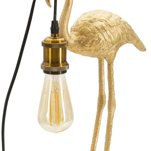 Stalinė lempa Flamingo, 1 šviesos šaltinis, Auksinė, 13 × 39,5 × 11,5 cm