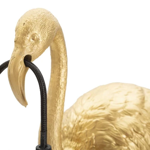 Stalinė lempa Flamingo, 1 šviesos šaltinis, Auksinė, 13 × 39,5 × 11,5 cm - Staliniai šviestuvai