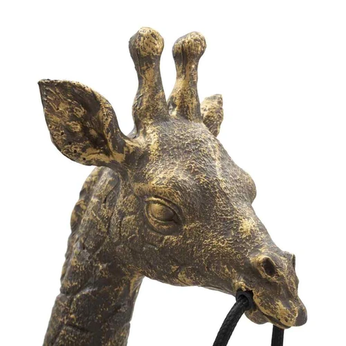 Stalinė lempa Giraffa, 1 šviesos šaltinis, Auksinė, 40 × 80 × 22 cm - Staliniai šviestuvai