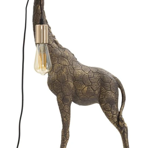 Stalinė lempa Giraffa, 1 šviesos šaltinis, Auksinė, 40 × 80 × 22 cm