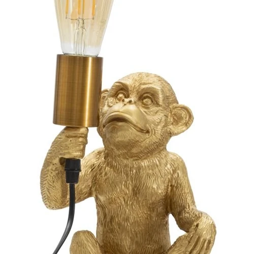 Stalinė lempa Monkey, Auksinė, 17 × 25 × 14,5 cm