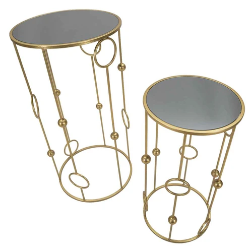 Staliukai CAGE, 2 vnt, Ø 50 × 100 cm ir Ø 40 × 80 cm - Konsolės