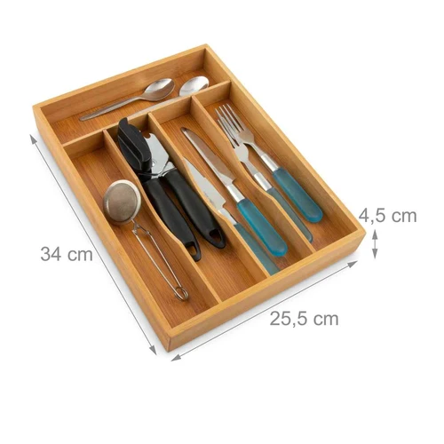 Stalo įrankių padėklas 4,5x25,5x34cm., šviesiai rudos spalvos - Vežimėliai, lentynos, priedai
