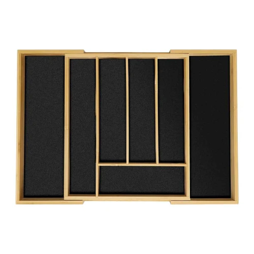 Stalo įrankių padėklas 5x28,5x33cm., šviesiai rudos/juodos spalvos