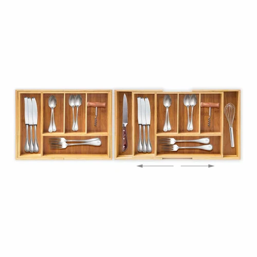 Stalo įrankių padėklas 5x37x28cm., šviesiai rudos spalvos - Vežimėliai, lentynos, priedai