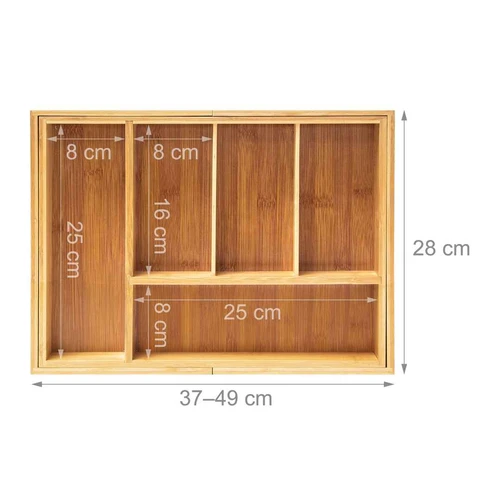 Stalo įrankių padėklas 5x37x28cm., šviesiai rudos spalvos - Vežimėliai, lentynos, priedai