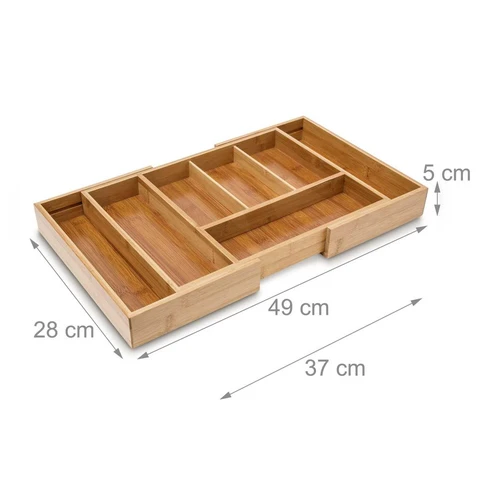 Stalo įrankių padėklas 5x37x28cm., šviesiai rudos spalvos - Vežimėliai, lentynos, priedai