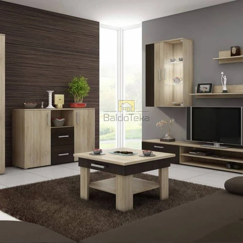 TV staliukas su spintelėmis ir apšvietimo pasirinkimu