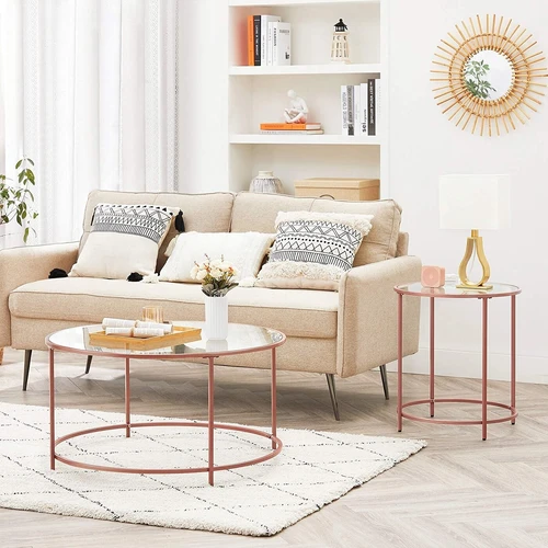 Elegantiškas plieninis staliukas 84x45,5 cm