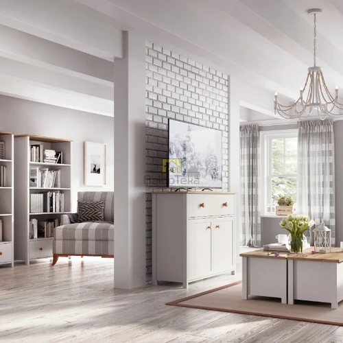 Komoda SO-05 ir rašomasis stalas SO-03 balta matinė