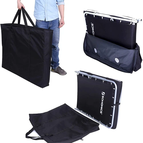 Lengvai valoma stovyklavimo lova su išskirtine danga ir moderniu dizainu