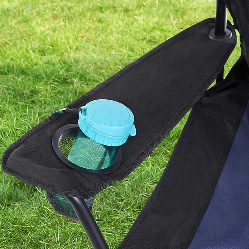 SONGMICS lauko kėdė su aukštu atlošu ir nešiojamu dėklu