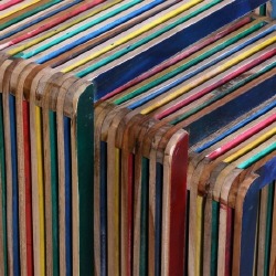 Sudedami staliukai, spalvinga perdirbta mediena - Žurnaliniai (kavos) staliukai
