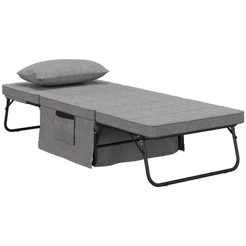 Sulankstoma lova Homcom 188x75x38cm., pilkos/juodos spalvos