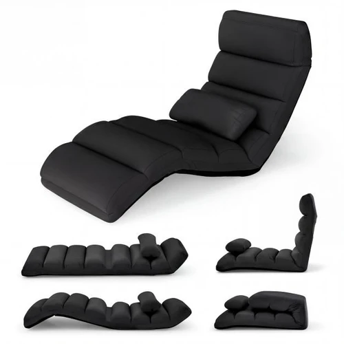 Sulankstoma sofa-lova, 5 padėčių atlošas, su pagalvėle, įvairiaspalvė, 172 × 55 × 20 cm
