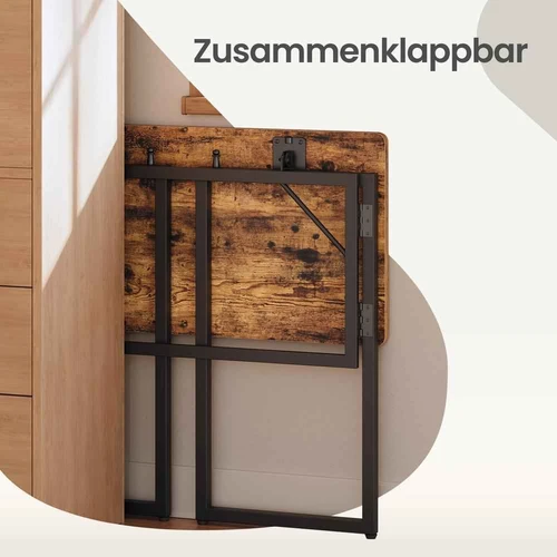 Sulankstomas kompiuterinis stalas su apvaliais kampais, 120×60 cm, juodas - Darbo stalai