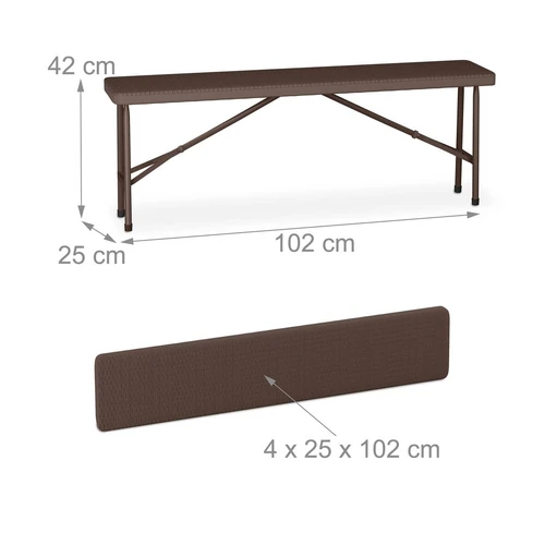 Sulankstomas lauko baldų komplektas, 3 dalių, 120 × 73 × 61 cm - Lauko baldų komplektai