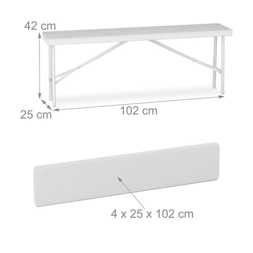 Sulankstomas lauko baldų komplektas, 3 dalių, 120 × 73 × 61 cm - Lauko baldų komplektai