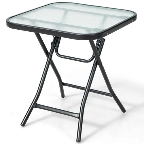 Sulankstomas lauko stalas 46,5x46,5x42cm., juodos spalvos