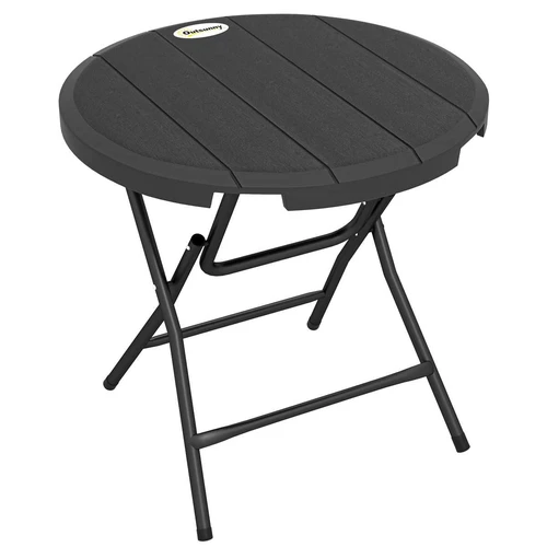 Sulankstomas lauko stalas Outsunny 80x80x73cm., juodos spalvos