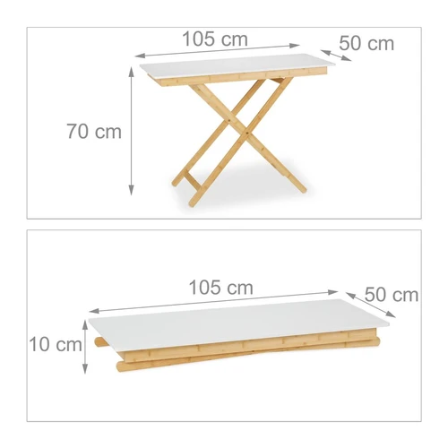 Sulankstomas lauko stalas Relaxdays 10046264.0, 4 aukščio lygiai, 105 × 70 × 50 cm - Stalai
